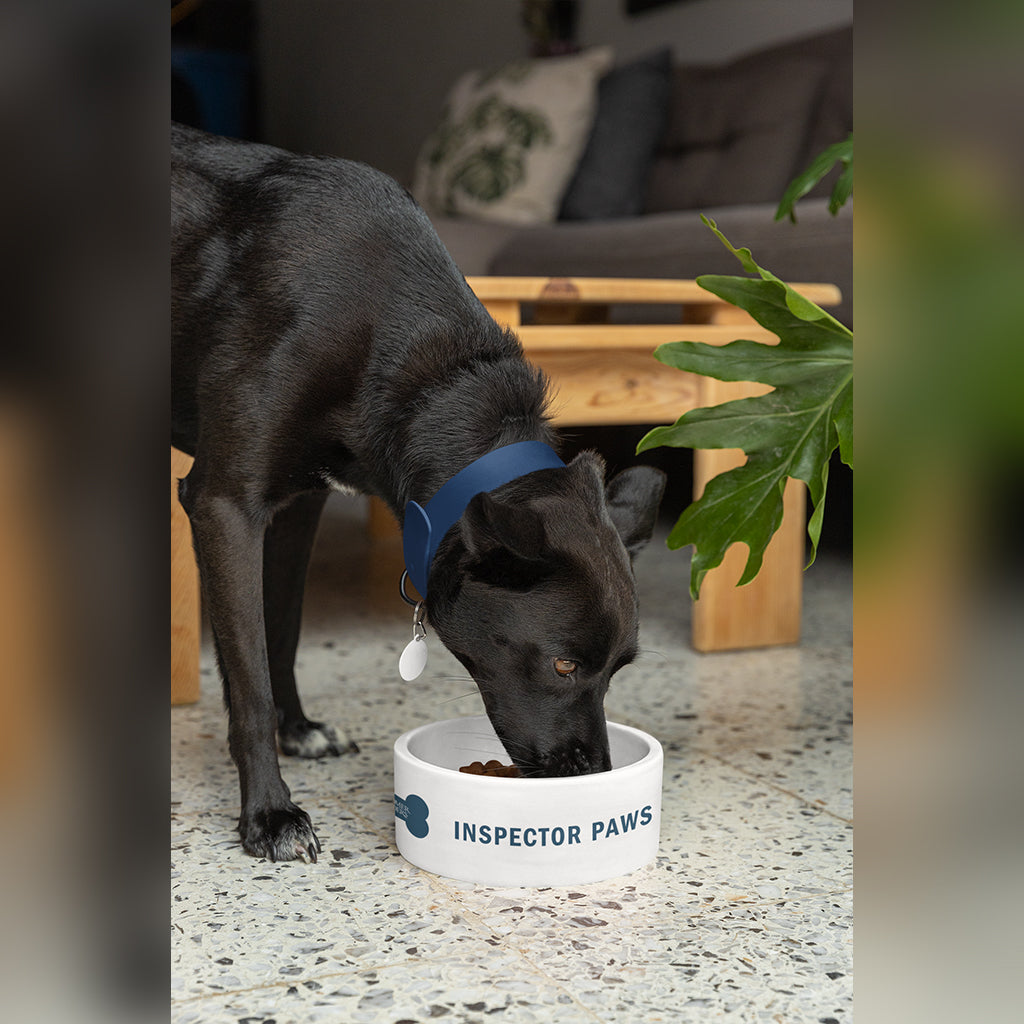Inspector Paws – Ceramic Dog Bowl (18cm)