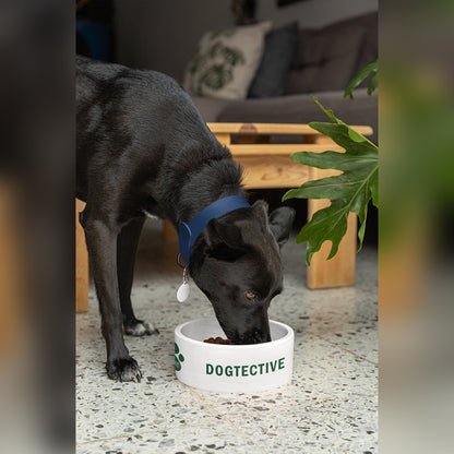 Dogtective – Ceramic Dog Bowl (18cm)