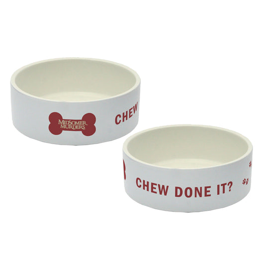 Chew Done It? – Ceramic Dog Bowl (18cm)