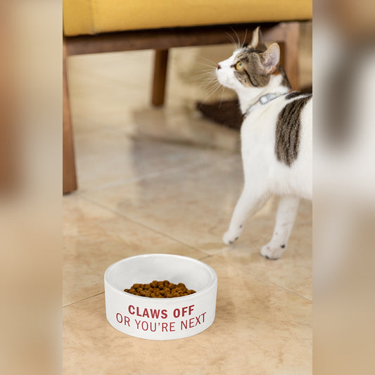 Claws Off – Ceramic Pet Bowl (15cm)